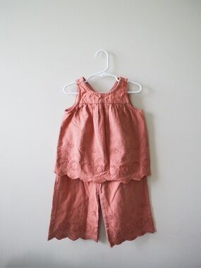 Hanna Andersson Dusty Rose Eyelet Set
